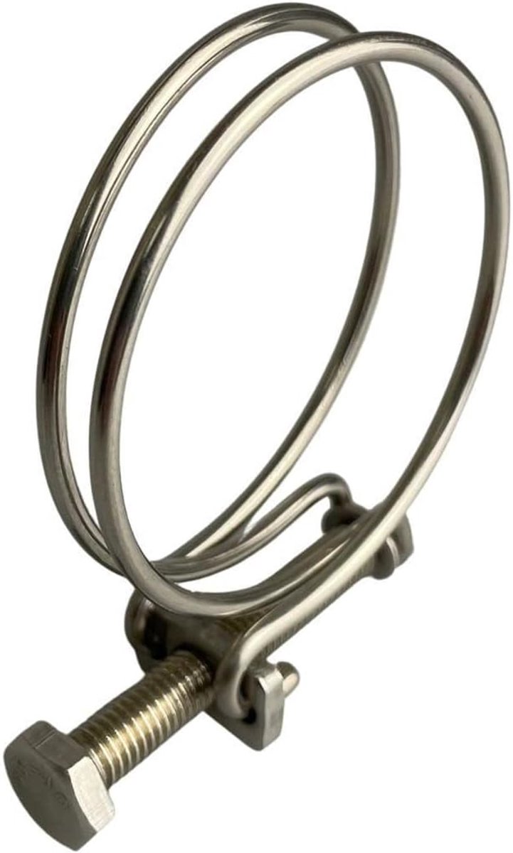 dubbele draadklemmen voor slang 50-57mm vijverpijpschroefstrakke Koi-visfitting filterpompklem x1