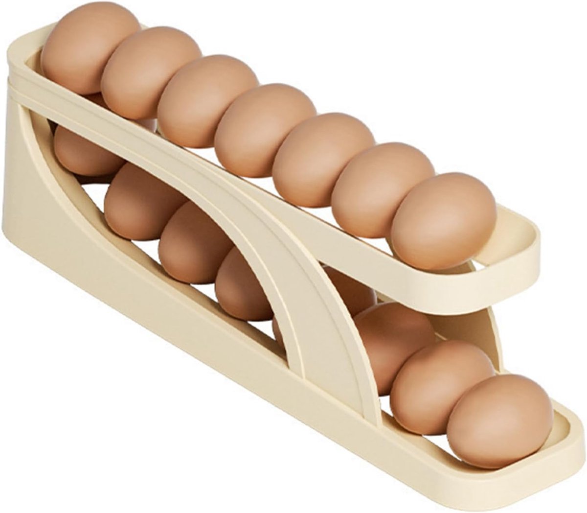 eiercontainer, nieuwste eieropbergdoos, eierdoos met lade, stapelbare eierhouder, bewaardoos voor eieren (15 eieren)