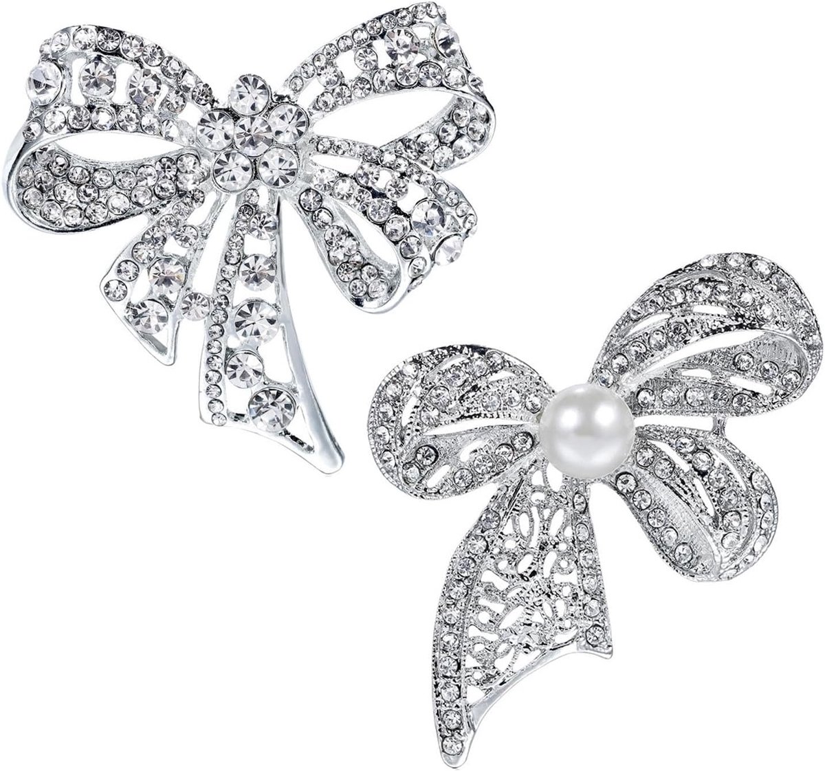Broches met strik, strass broches, sieradenspelden, badge voor kleding, broches voor modesieraden, elegante broches voor dames, kledingaccessoires