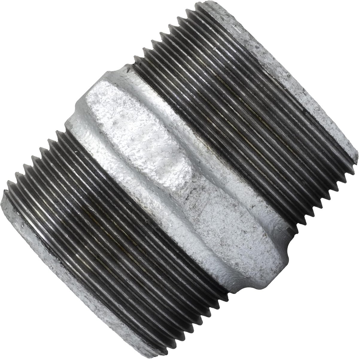 - C65070 - nippel gelijk 1 1/2" x 1 1/2" verzinkt - mannelijk / mannelijk - van gietijzer - buisschroefverbinding met dubbele schroefdraad - sanitaire verwarming werken watervoorziening
