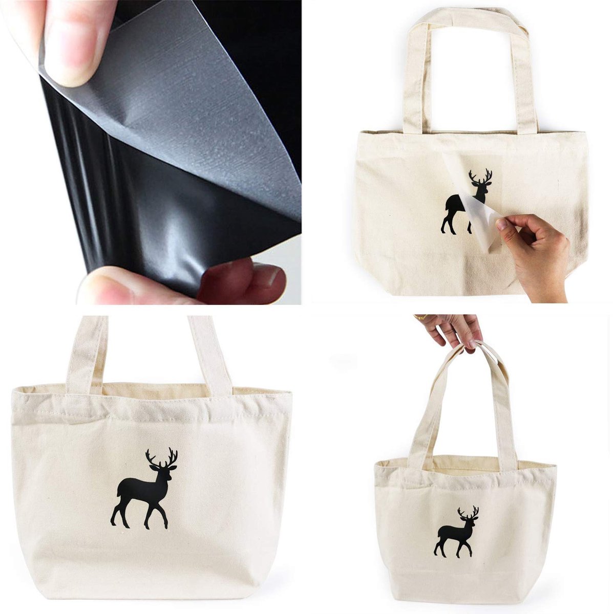 Warmteoverdracht Vinyl bundel 30cmx 300cm Voet Rollen, HTV voor Silhouet Cameo Gemakkelijk te knippen & Onkruid, DIY Warmtepers Ontwerp voor T-shirt, kleding, hoeden en ander textiel (zwart)