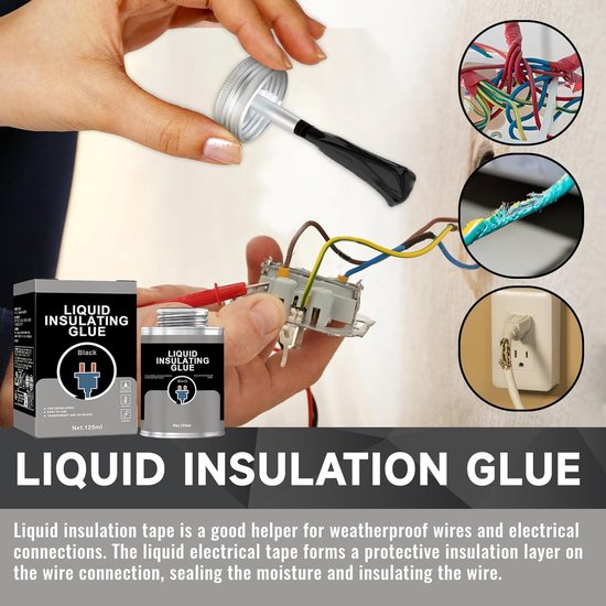 Isolatietape, waterdicht en sneldrogend, isolatietape voor alle soorten leidingen en elektrische apparaten, 125 ml — afbeelding 3