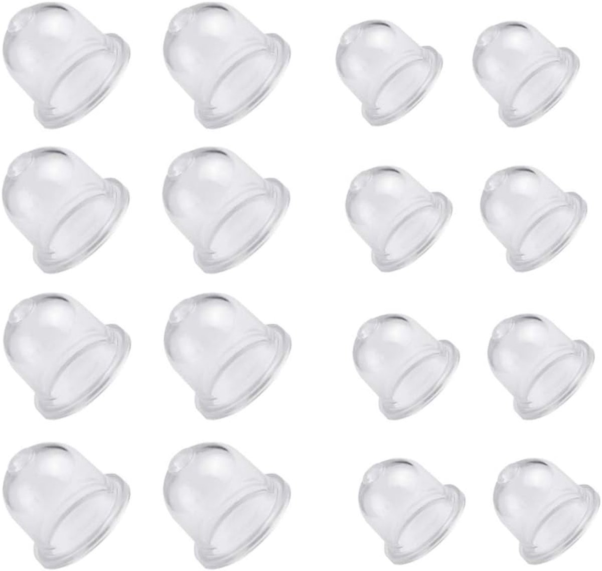 16 stuks ontstekingscapsules, primer, pompkap, siliconen | Brandstofpomp, primer, carburateur, 22 mm/18,5 mm, transparant, vervanging, voor grasmaaier, ventilator, grastrimmer, snijder
