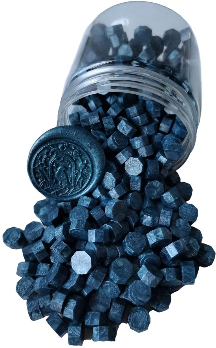 400 stuks waskralen om te kopen voor waszegel, PORXFLY waszegelkralen, ideaal voor huwelijksuitnodigingen, kaartenenveloppen (donkerblauw)