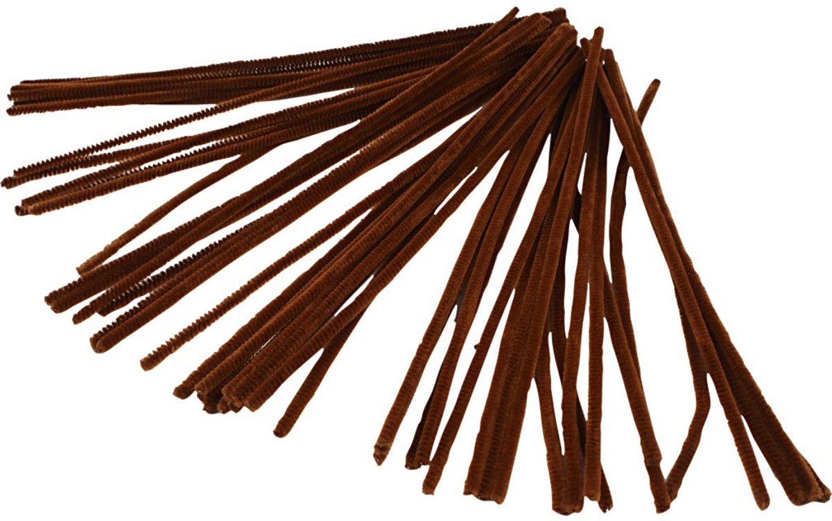 dikte 6 mm, L: 30 cm, bruin, 50 stuks