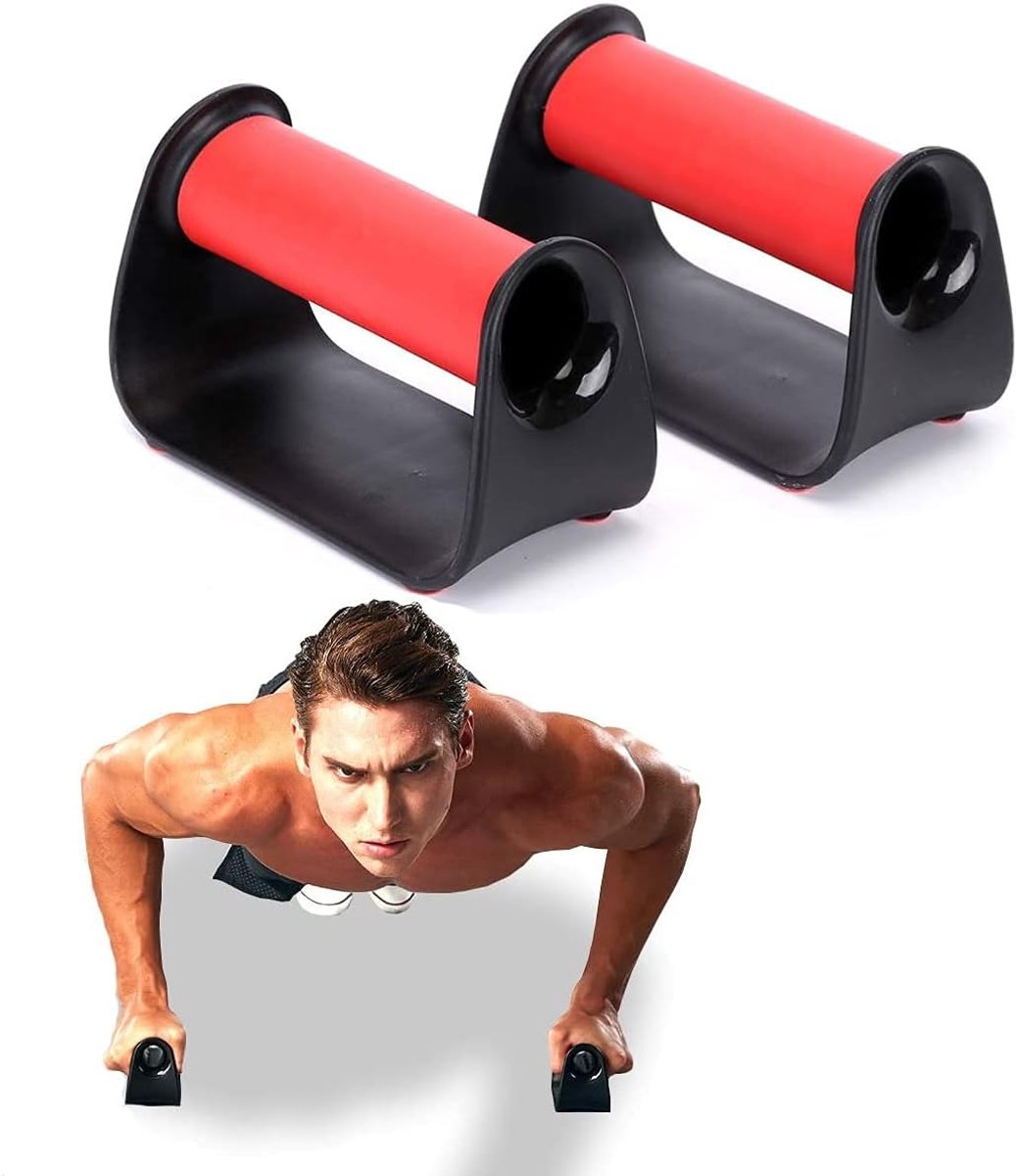 Rack Draagbaar Push-Up Handvat Heren Fitness Oefening Push-Up Handvat Beugel Rood