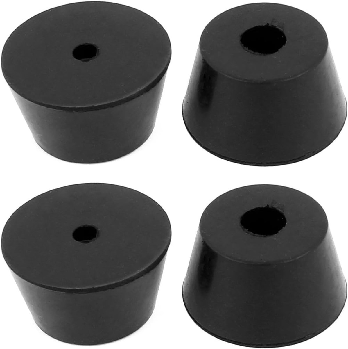 sourcingmap 4 Stks 40mm x 22mm taps toelopende rubberen meubels bumper voet cover pad zwart