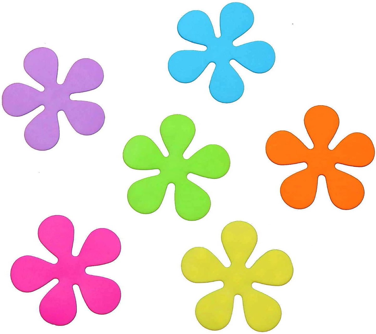 Antislipstickers, bloemen, verpakking van 6 stuks