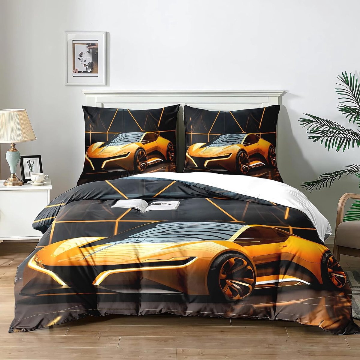 kinderbeddengoed, microvezel dekbedovertrek met 2 kussenslopen 65 x 65 cm (P4, 220×240)