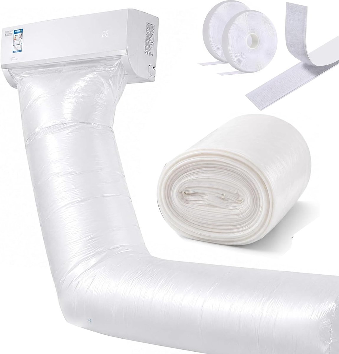 KZQ Airco-luchtslang – 16 m speciale aircoslang (versterkt PP-materiaal) – Op maat te knippen, energiebesparende luchtslang – Flexibele ventilatieslang voor kantoren, slaapkamers en studentenkamers