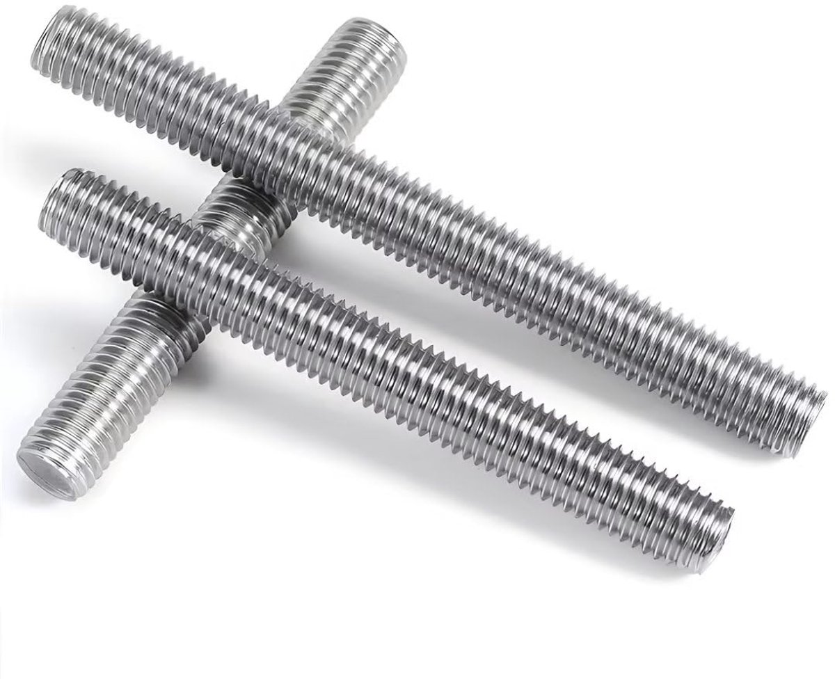 304 roestvrij staal, volledige schroefdraad, draadbouten, M10 x 120 mm (2 stuks)