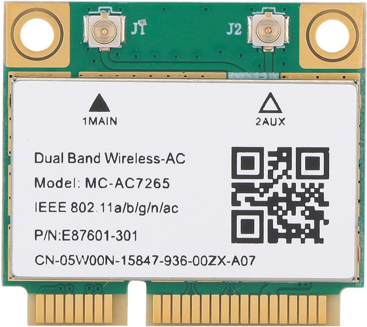 PCIE WLAN-kaart MC-AC7265, draadloze WLAN-kaart, netwerkadapter, dual-band 2,4 G/5 G Bluetooth wifi-netwerkkaart, voor laptop, notebook, pc, 8, 10