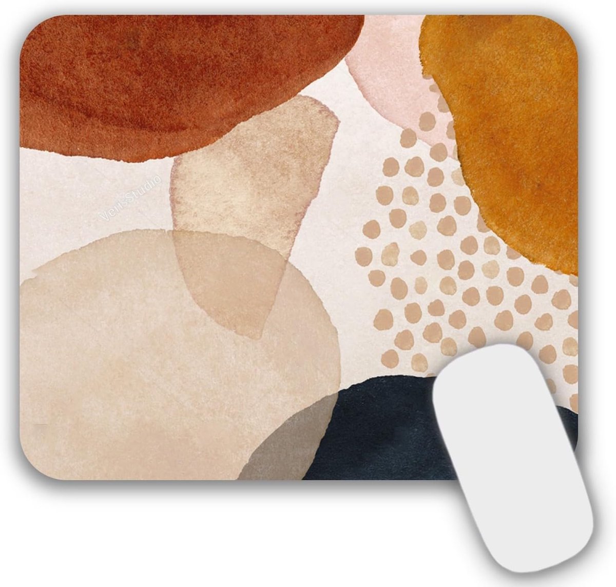 Klein muismat met motief 24 x 20 x 0,3 cm antislip muismat met patroon