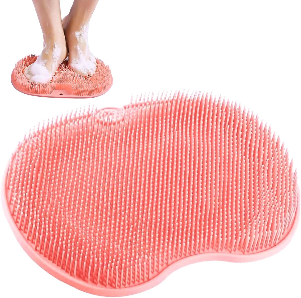 siliconen massagepad, rugrubber, voetborstel en lichaamsborstel met zuignap siliconen, voetmassageapparaat en rugrubber muur, rustgevend en ontspannend pad voor lichaam, voetbad