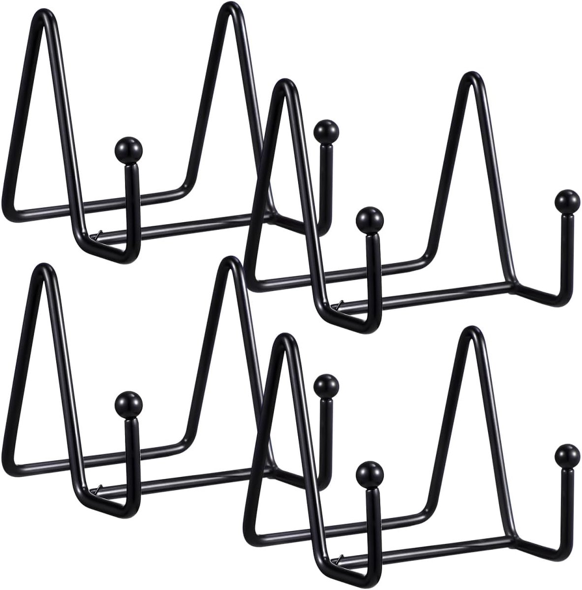 4 stuks metalen plaathouders voor display, bordenhouders, serviesstandaard, tafelezel voor foto's, boeken, decoratie voor thuis, cafés, tentoonstellingen