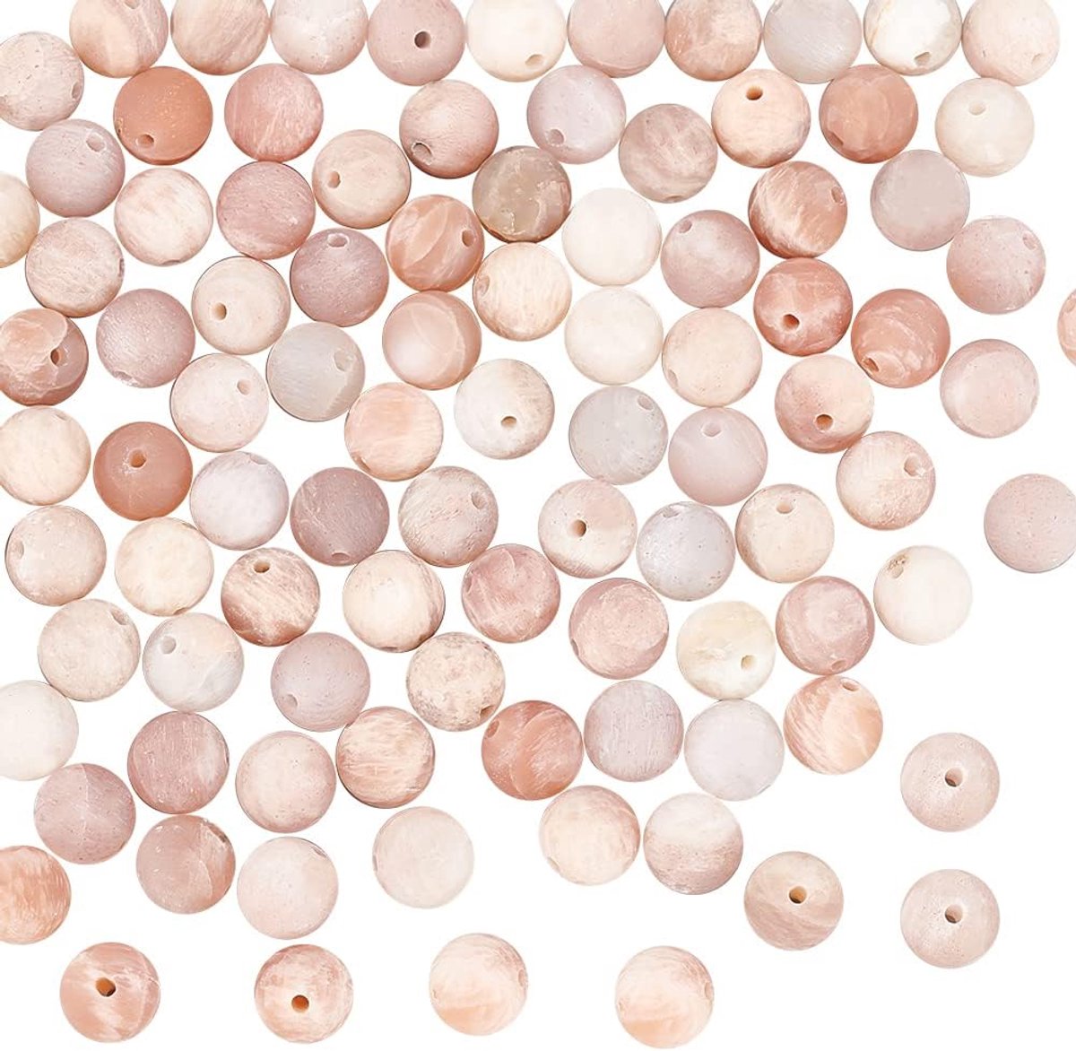 100 stuks ronde oranje-rode zonnesteen kralen, 6 mm, voor sieraden maken, doe-het-zelf handwerk