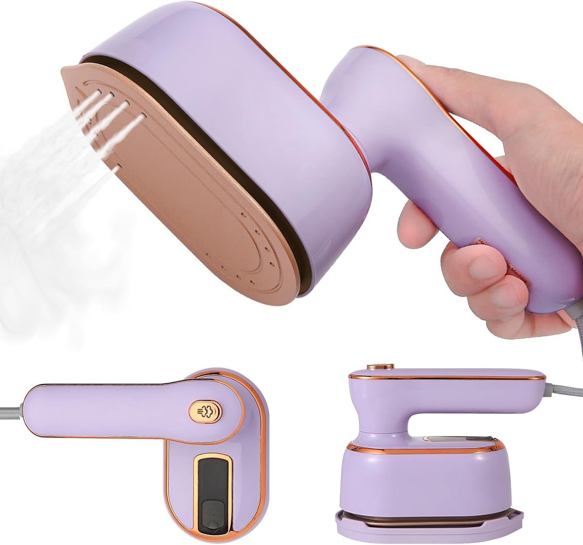mini-handstoompan, 180° draaibaar, 2-in-1 strijken en stomen, essentiële accessoires voor studiekamer
