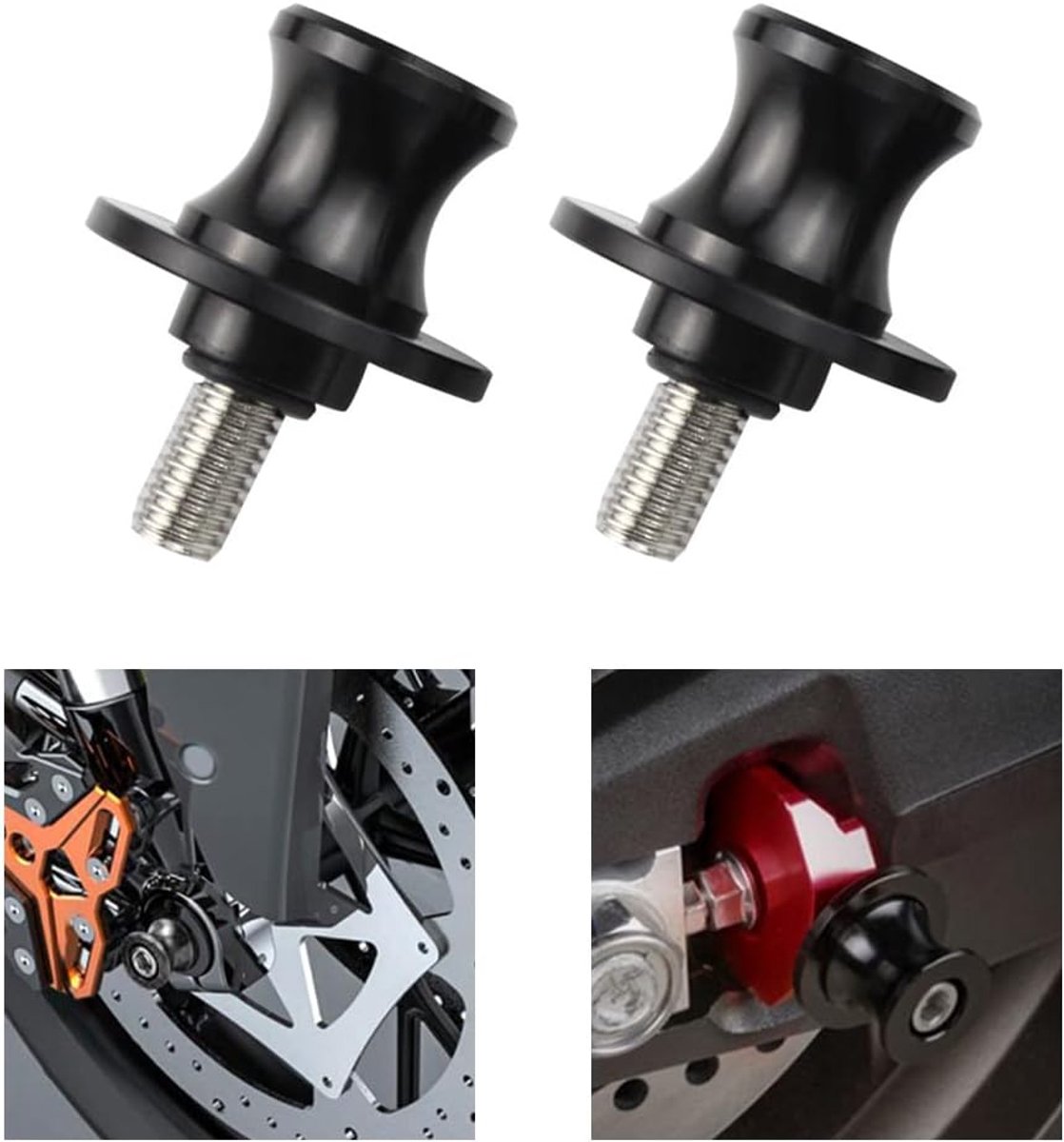 2 stuks zwenkarm motorfiets 8 mm voor motorfiets (zwart) | Zwenkarmspoel, diabolos motorfiets universeel M8, zwenkarm motorfiets aluminium, kantelschuiver