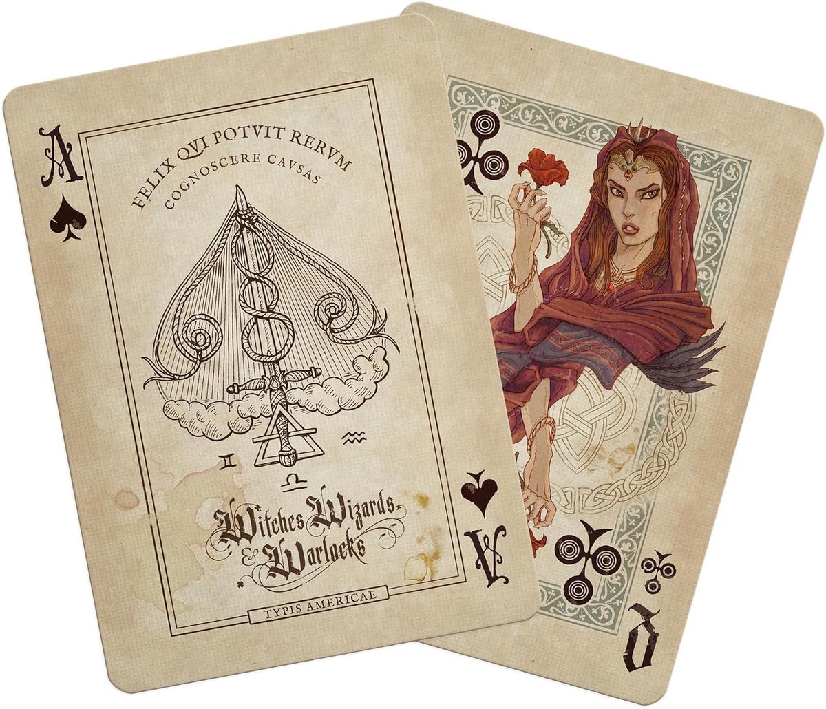 Wizards, Witches & Warlocks Playing Cards | Magical Collectible Deck | Premium Quality Cards