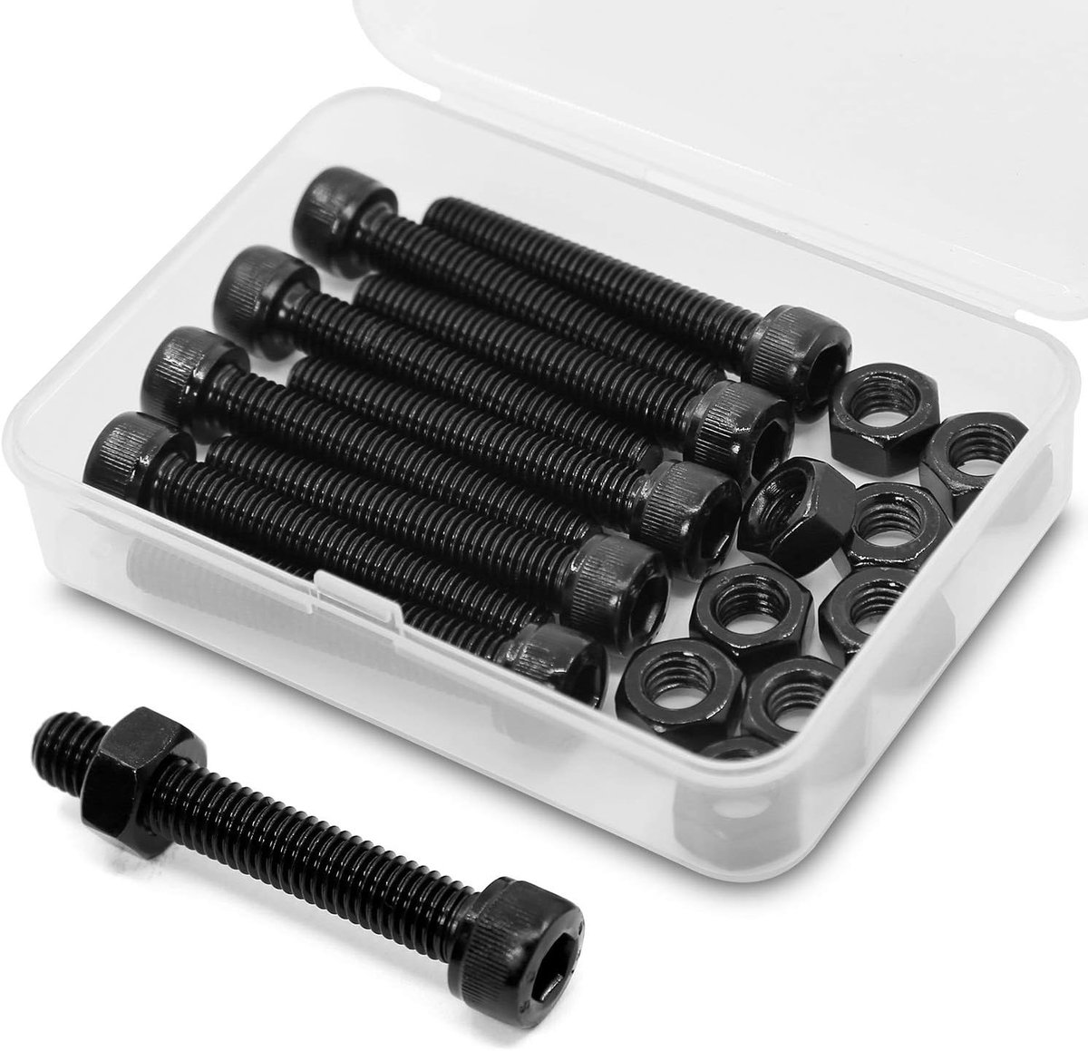 * 50mm 10 Stuks Inbusbout en Moer Combinatie Doos Inbusbouten 12,9 Koolstofstaal