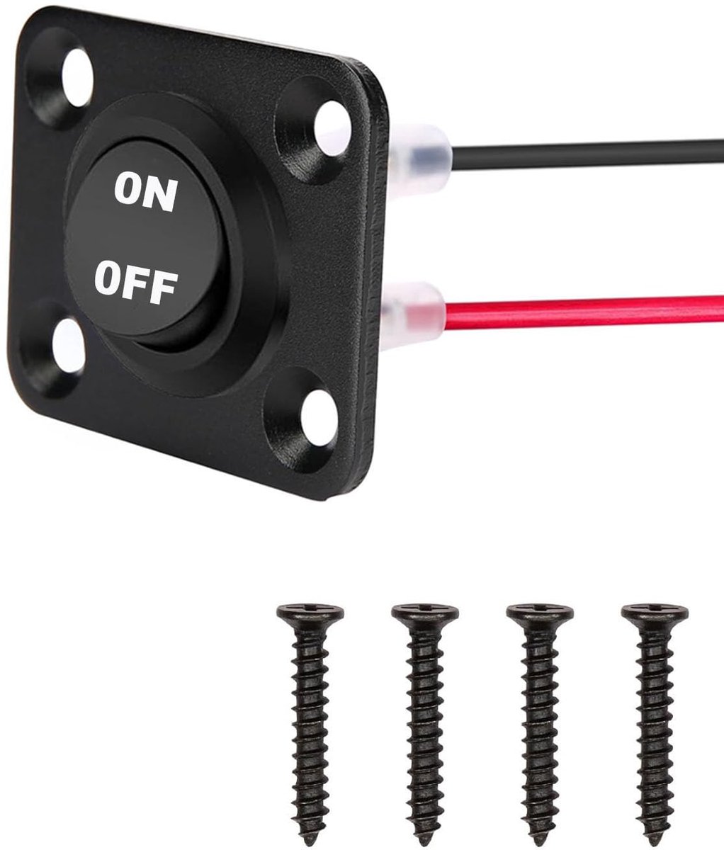 Tuimelschakelaar, rond, 1 band, ON/OFF, 12-24 V, SPST 3-polige schakelaar voor auto, caravan, vrachtwagen, boot, 10A/125V, 6A/250V