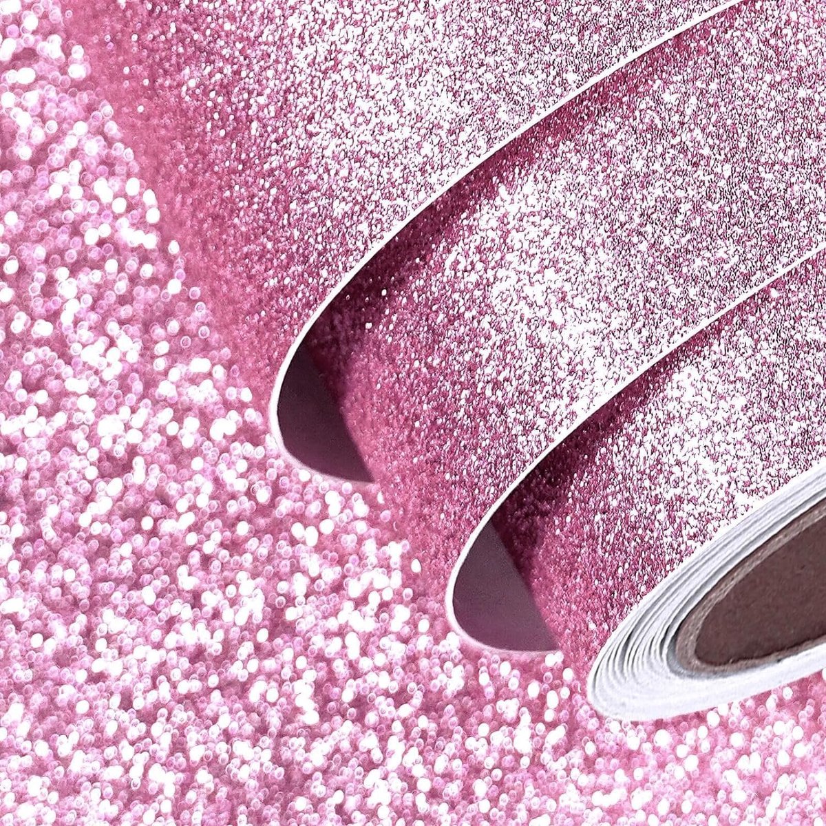 40CM X 6M Roze Glitter Behang Zelfklevende Kids Kamer Meisje Glitter Folie Voor Muurplotter Folie Meubels Zelfklevende Folie Handwerk Kids Decoratie Meubels Folie Glitter Papier voor Handwerk