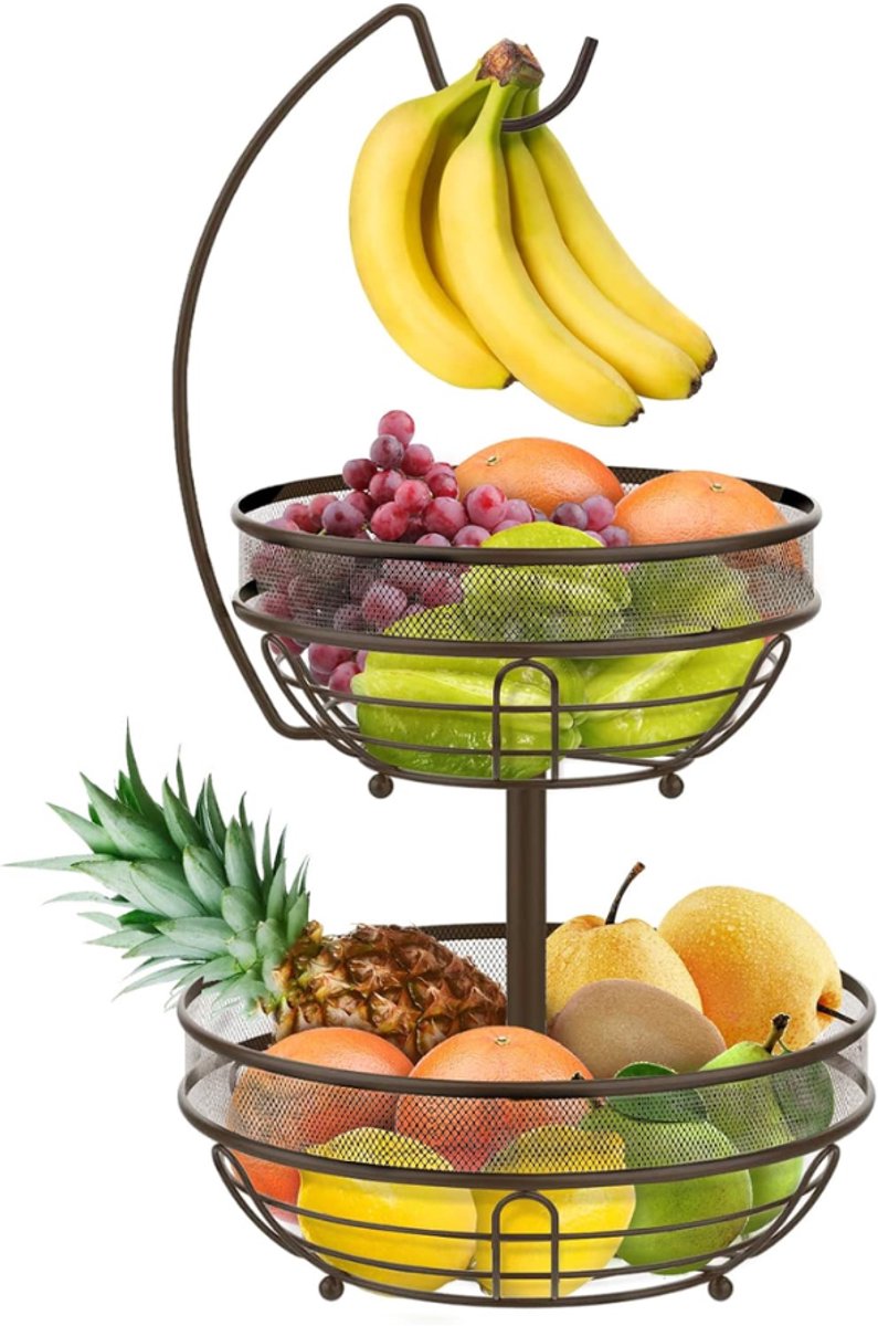 ZRNS® Fruitschaal Etagere - Fruitmand 3-laags - Brons