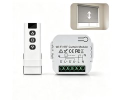 Slimme Rolluikschakelaar - Draadloze Rolluikcontroller - TENZHVXI® - Afstandsbediening Via App - Automatische Tijdschema Functie - Geschikt Voor 230V Motor - Inclusief Ontvanger En Handleiding - Voor Huis En Kantoor Ramen