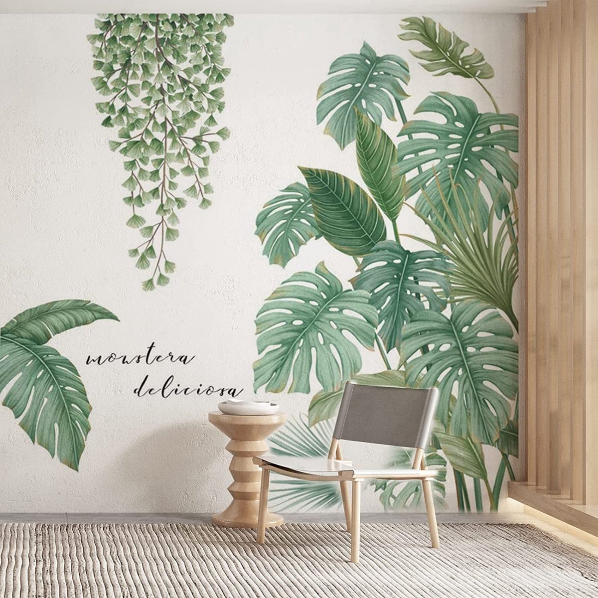 carmdering - 3D Muursticker Groene Planten - Zelfklevende Wandsticker - Botanische Muurdecoratie van PVC - Voor Woonkamer, Slaapkamer en Kantoor