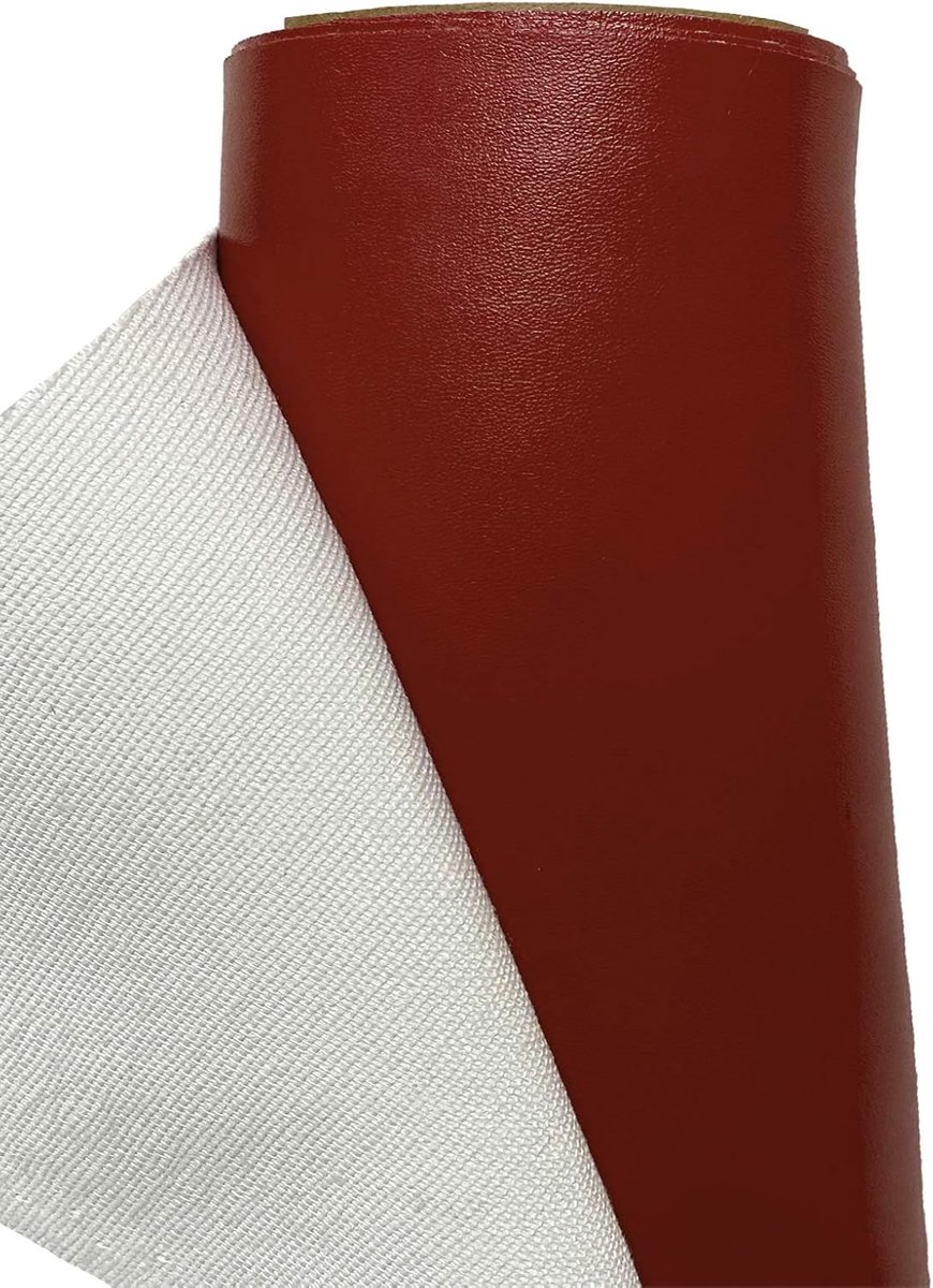 Stof, nepleer, vinyl, waterdicht, materiaal, voor kleding maken, bekleding, halve meter, 50 x 140 cm, donker-kastanjebruin