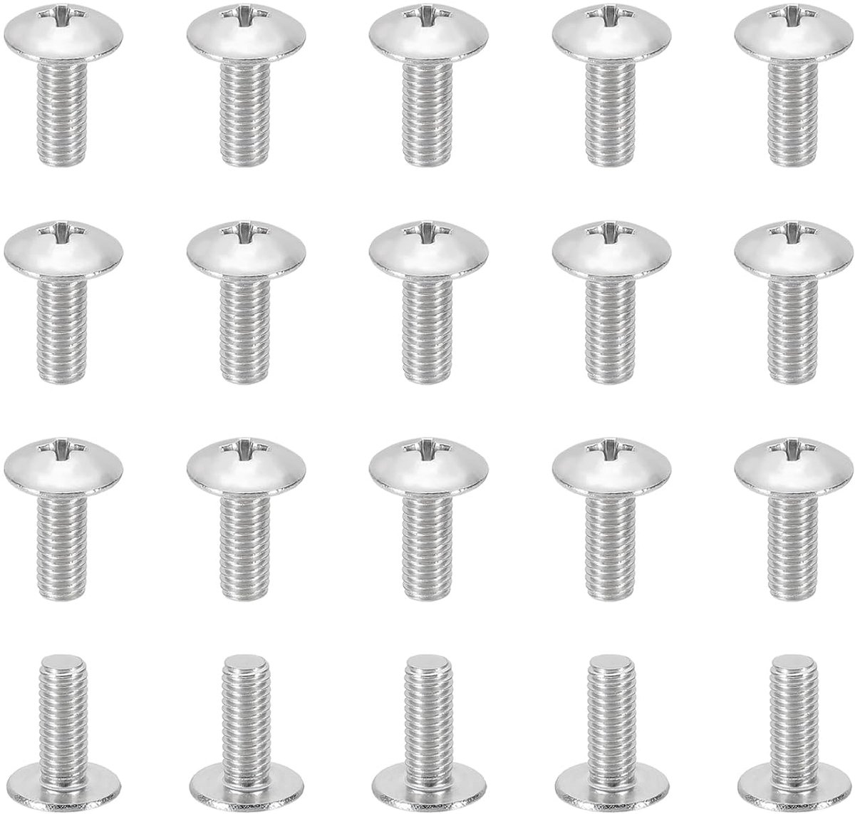 10#-32x1/2 inch Cross Schroeven, 20 stuks Houten Schroeven Unc Phillips Cross Roestvrij Staal 304 Bout Cilindrische Kruis Hoofd Schroeven voor Blade Plafondventilator