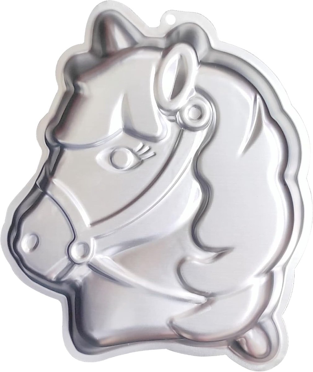 Paard Eenhoorn-taartvorm, paardenkop-taartvorm, aluminium, kinderverjaardag 3D-taart