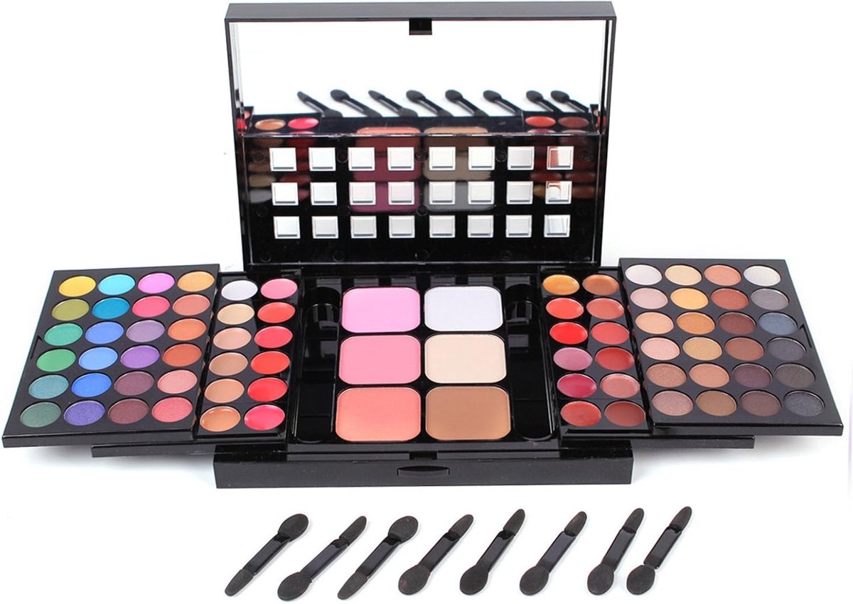 78 Kleur Oogschaduw Make-uppaletten Professionele Volledige Schoonheidsset Cosmetische Make-upsets voor Meisjes en Vrouwen - Xmas Makeup Gift Set met Oogschaduw Blusher Concealer