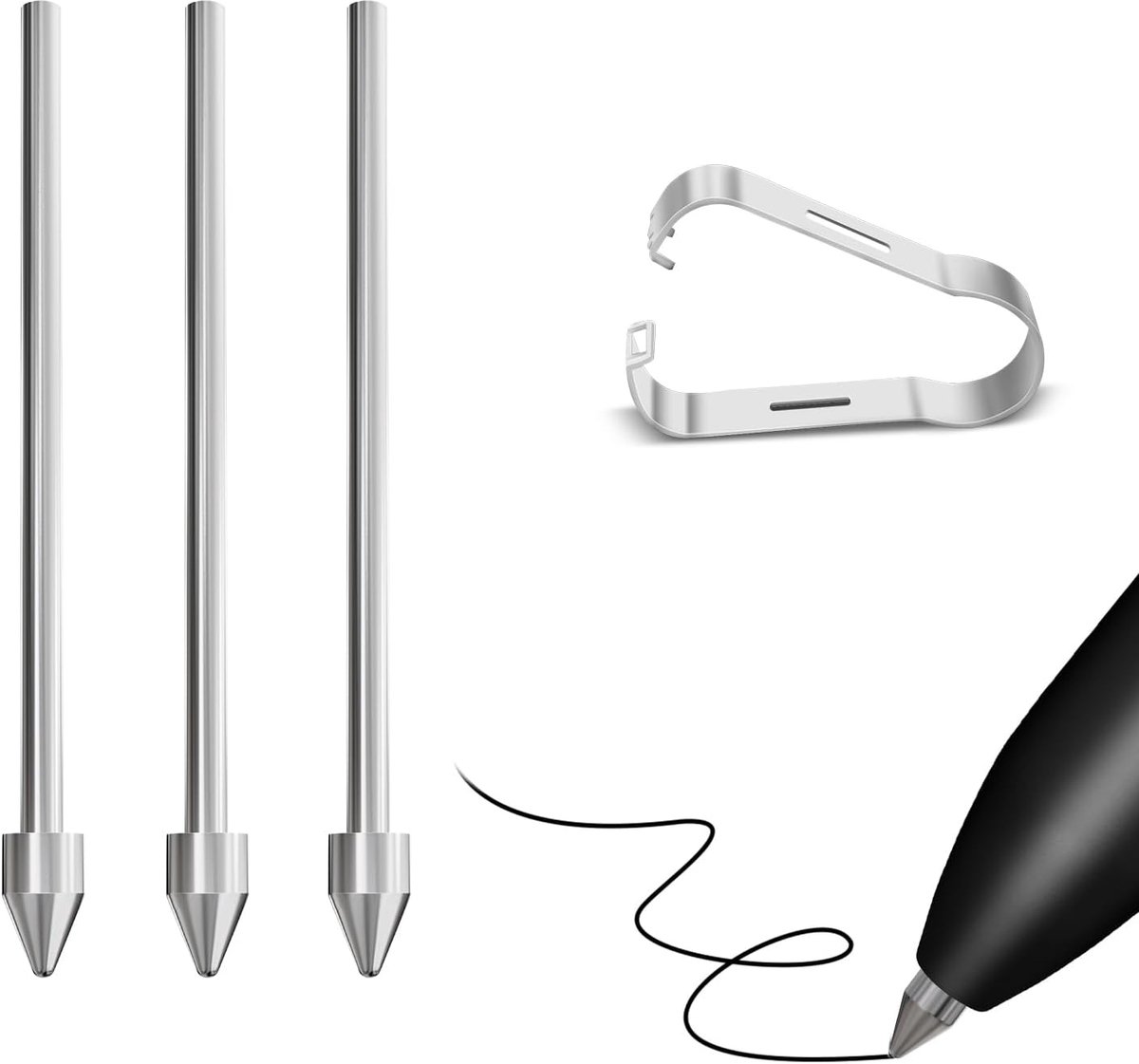 legering fijne punt vervangende penpunten compatibel met King schrijven Samsung Galaxy Tab S10/S9/S8/S7/S6, Note S22/S23/S24 Ultra S Pen, nauwkeurige controle potlood tips past voor