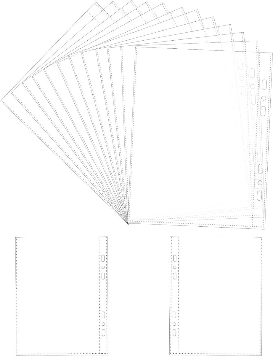 52 stuks transparante dossierhoezen, brochurehoezen DIN A5, 120µ kunststof doorzichtige hoezen A5, glasheldere fotohoezen voor het bewaren van papier, documenten en documenten
