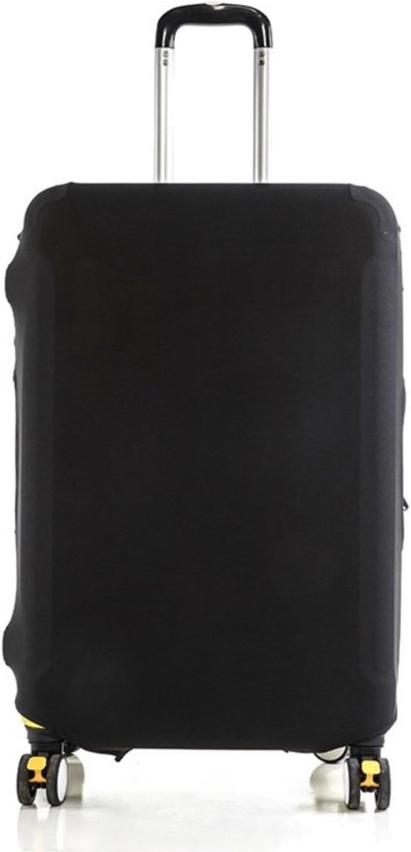 Bagagehoezen voor koffer, elastische wasbare stretch kofferbescherming, bagagehoes (Black, M)