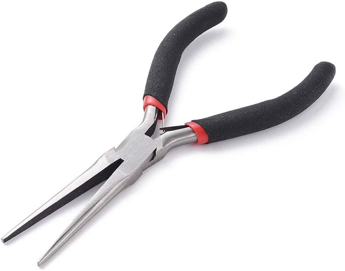 5.9 "Koolstofgehard Staal Platte Lange Ketting Neus Tang Naald Neus End Tang Voor Sieraden Maken Handige Reparatie Tool