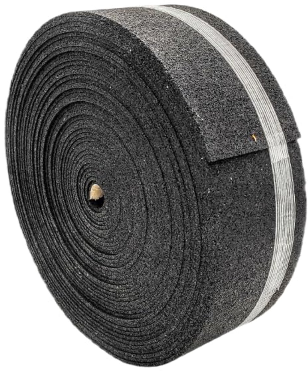 Rubbergranulaatrol, terrastegels, onderlegger van rubbergranulaat, bouwbeschermingsmat, terraspads rol, Legars betrokken profiel, antislip rubber, isolatiestrips - 10.000x60x6mm