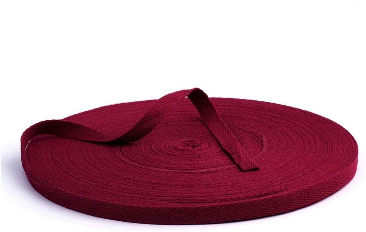 50 yards 10 mm katoenweefsel katoen-keperbinding, katoenen band, visgraatpatroon, keperbinding, doe-het-zelf, handwerk, geschenkverpakking, huisdecoratie, naaien