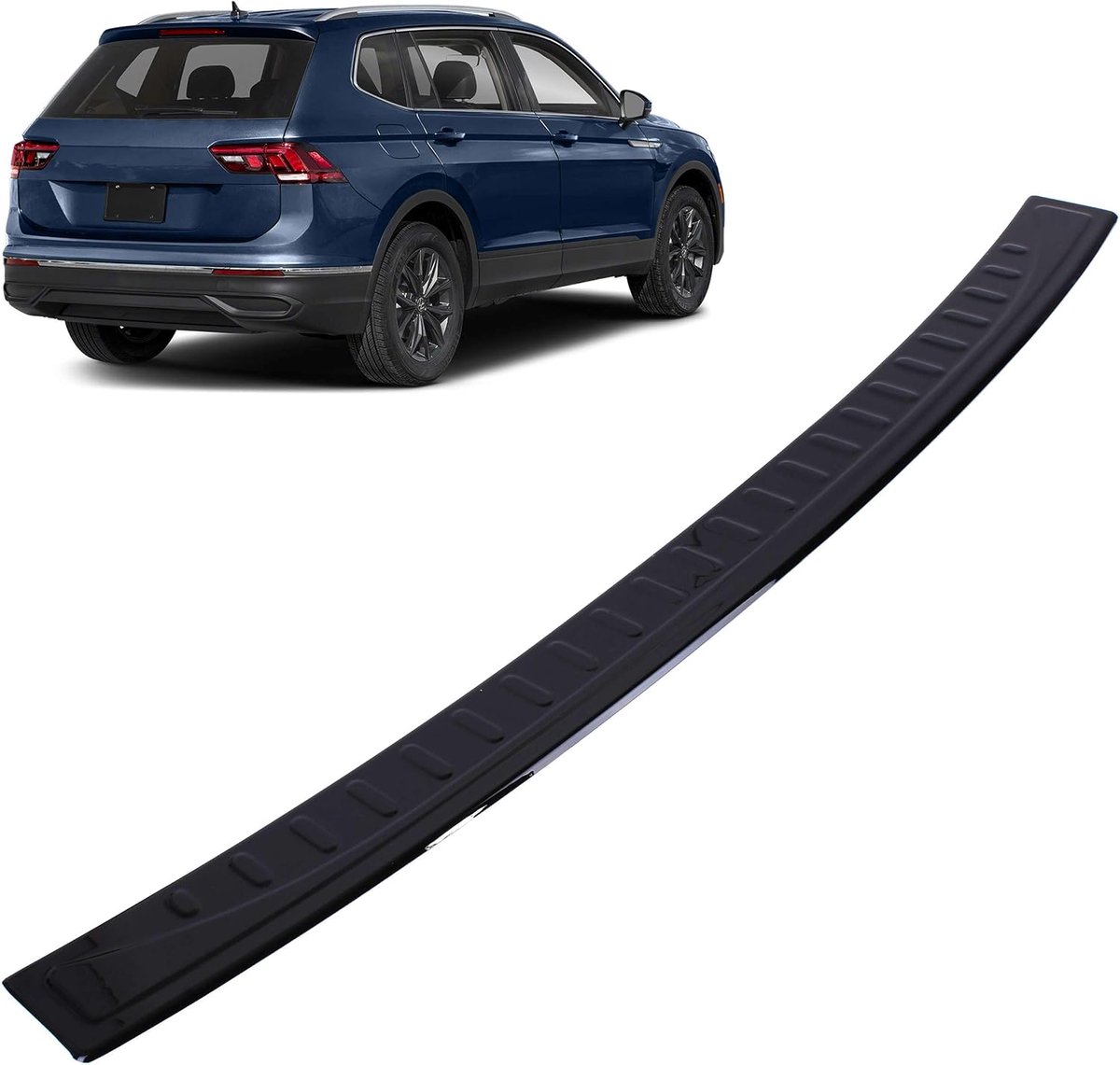 Bumperbescherming Glanzend Zwart ABS compatibel met Tiguan (2016-2023)