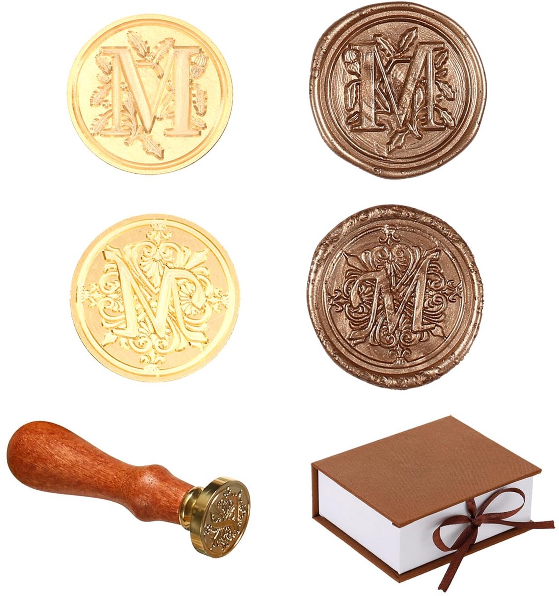 2 stuks retro alfabetzegel wasstempel, A-Z initialen, houten handvat, vintage 26 letters, 25 mm, afneembare messingkop, cadeauverpakking