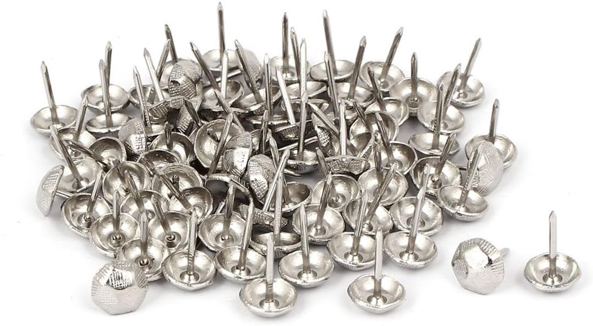 sourcing map 80 Stk.7/16" diameter roestvrij stalen punaises padding nagel punaises