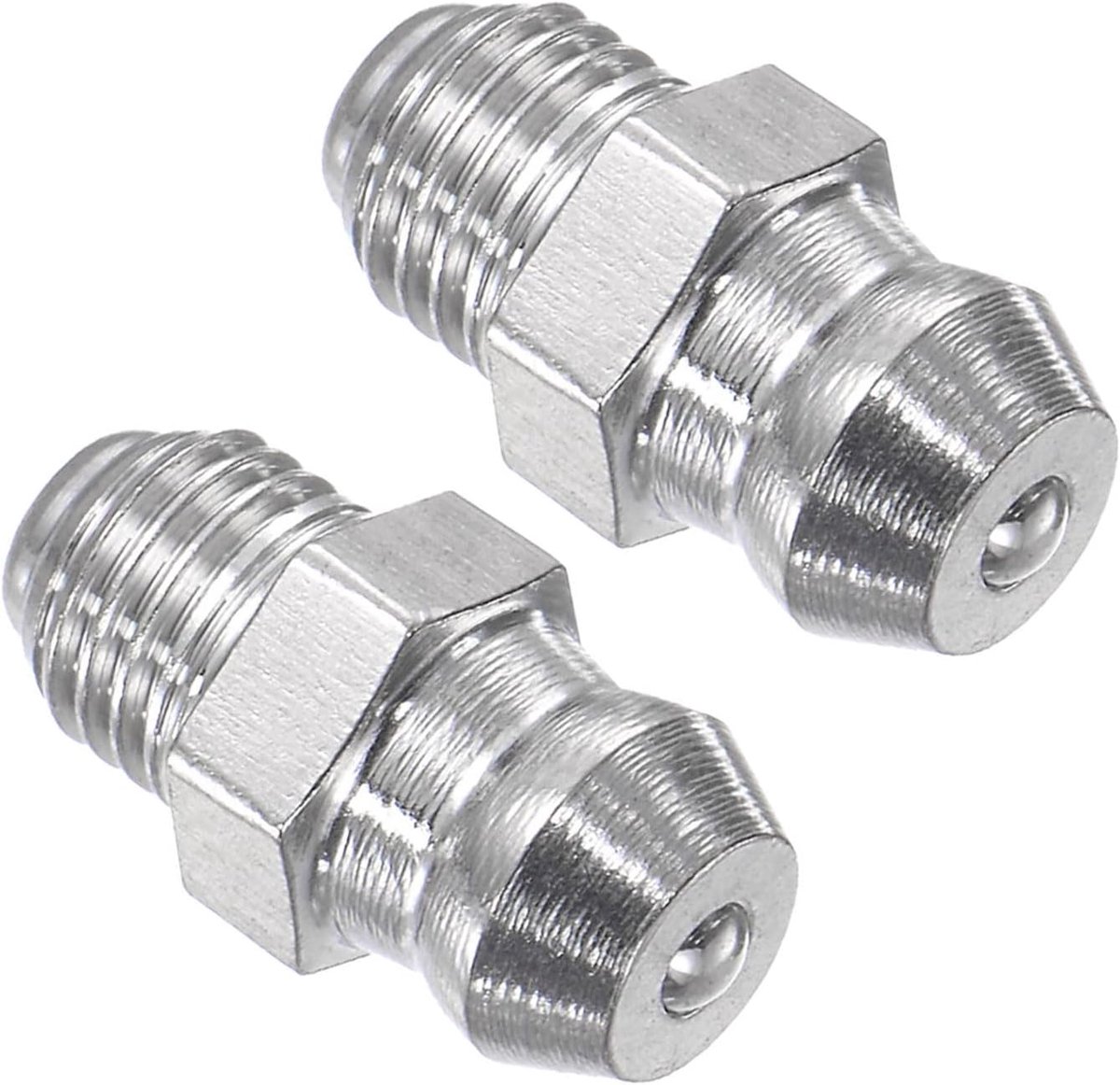 rechte vetmontage, M6 x 0,75 mm metrisch | Hydraulische vetnippel - (Toepassingen: voor het vervangen van ontbrekende of gebroken oliefitting), 2-delig