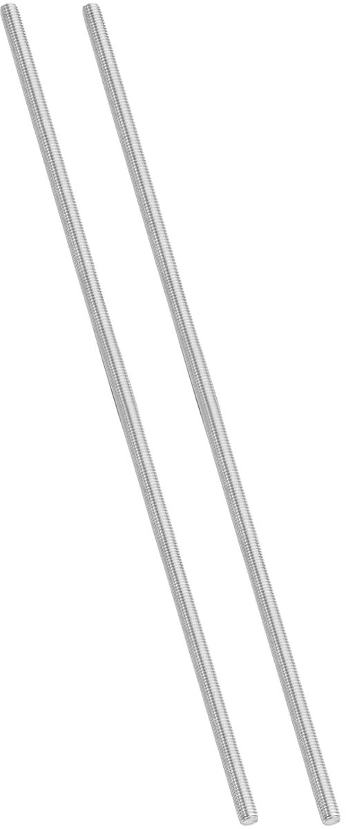 3/8"-16 UNC volledige schroefdraadstang roestvrij staal 304, 2 stuks 30,5 cm lange schroefdraad rechtse schroefdraad voor bouten anker klemmen haak U-bouten