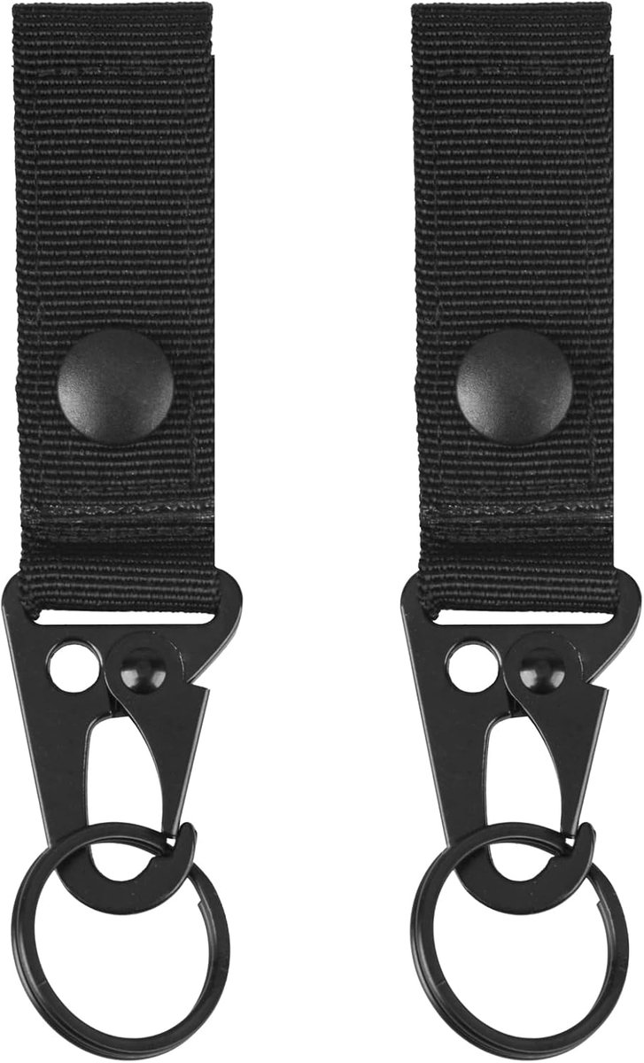 Tactische riem met sleutelhanger, karabijnhaak, riemgesp, haak, clip, multifunctioneel, voor buiten, kamperen, wandelen