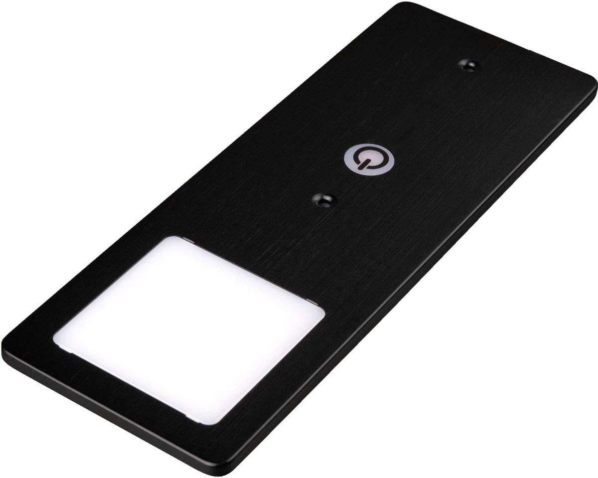 kalf | LED onderbouwlampen zwart 5W - zeer vlakke keukenlamp met touch-dimfunctie inbouwspot inbouwspot, keuze: 1er set warmwit