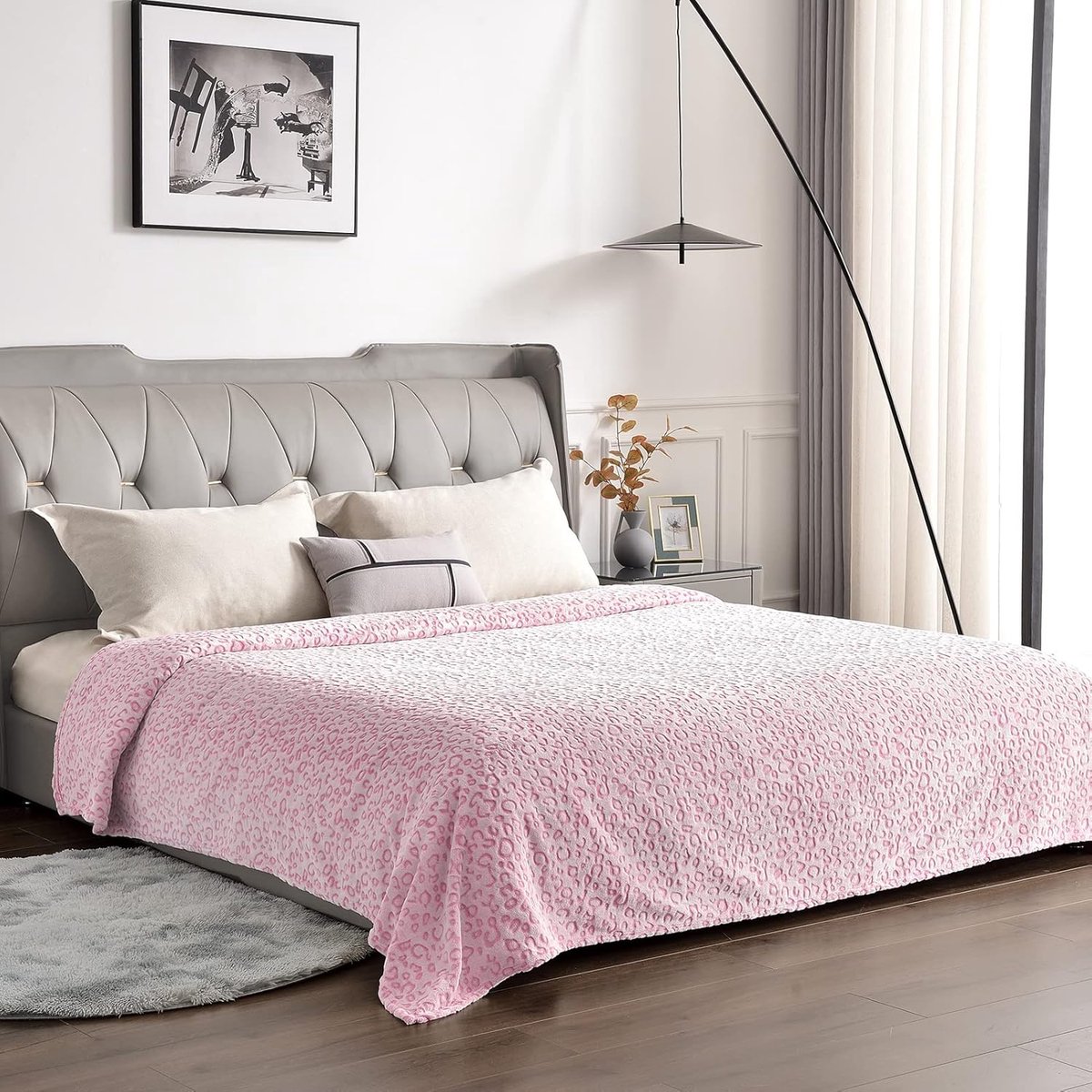 Fleece Dekbed 50 x 60 inch - Leopardenprint - Premium Microfiber - Ideaal voor op de bank - SnelShoppen