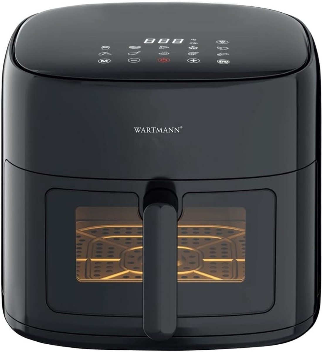 Keramische Airfryer - Zwart - 6 Liter - Olievrije Heteluchtfriteuse met Digitale Bediening - Voor Gezinnen