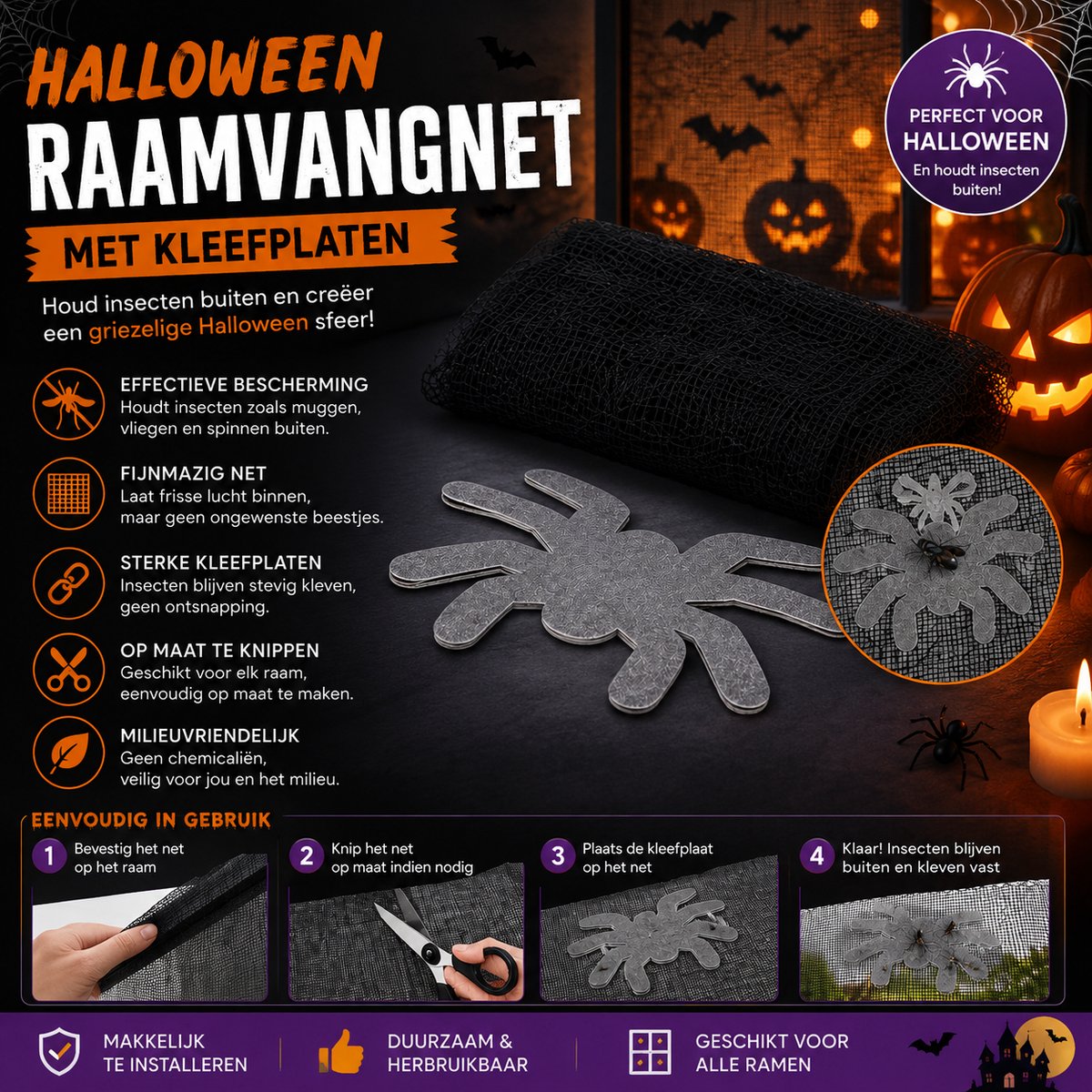 Halloween decoratiestof "Spin"