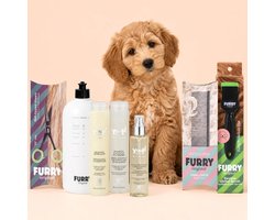 Furry Original® Puppy Set - met Yuup! Honden Shampoo, Conditioner en Leave in Anti Klit Spray voor Gevoelige Huid - Incl. Mengfles, Borstel, 2in1 Kam en Veilige Schaar